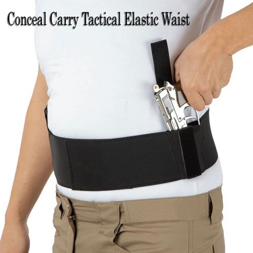 Conceal Carry Tactical Elastic Waist Pistol, Revolver Gun Holster