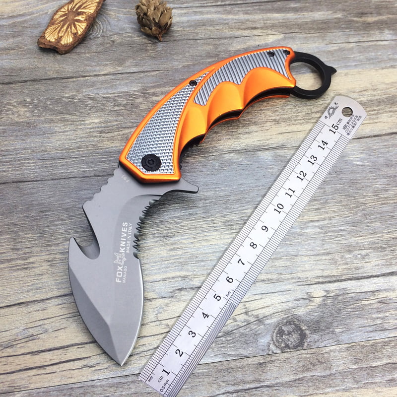 New-Fox-F91-Karambit-Folding-font-b-Knife-b-font-Half-Blade-Gift-font-b ...