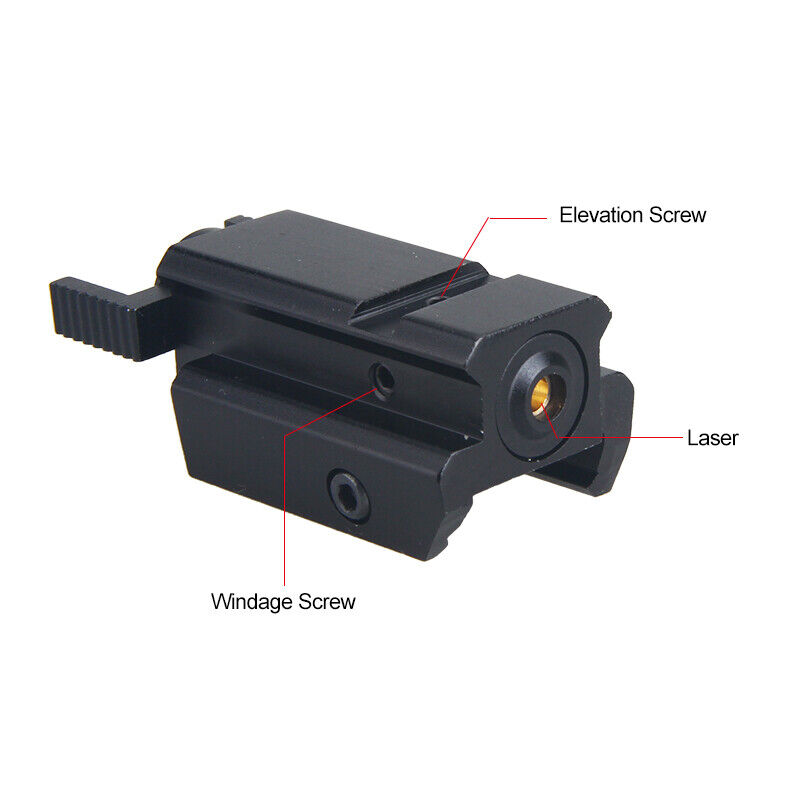 Tactical Red Laser Dot Sight for Handgun 1911, Glock Pistols Picatinny ...