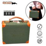 GunAlly Pistol & Revolver Handgun Safety Box Case with Combination Lock Gun Safe Box