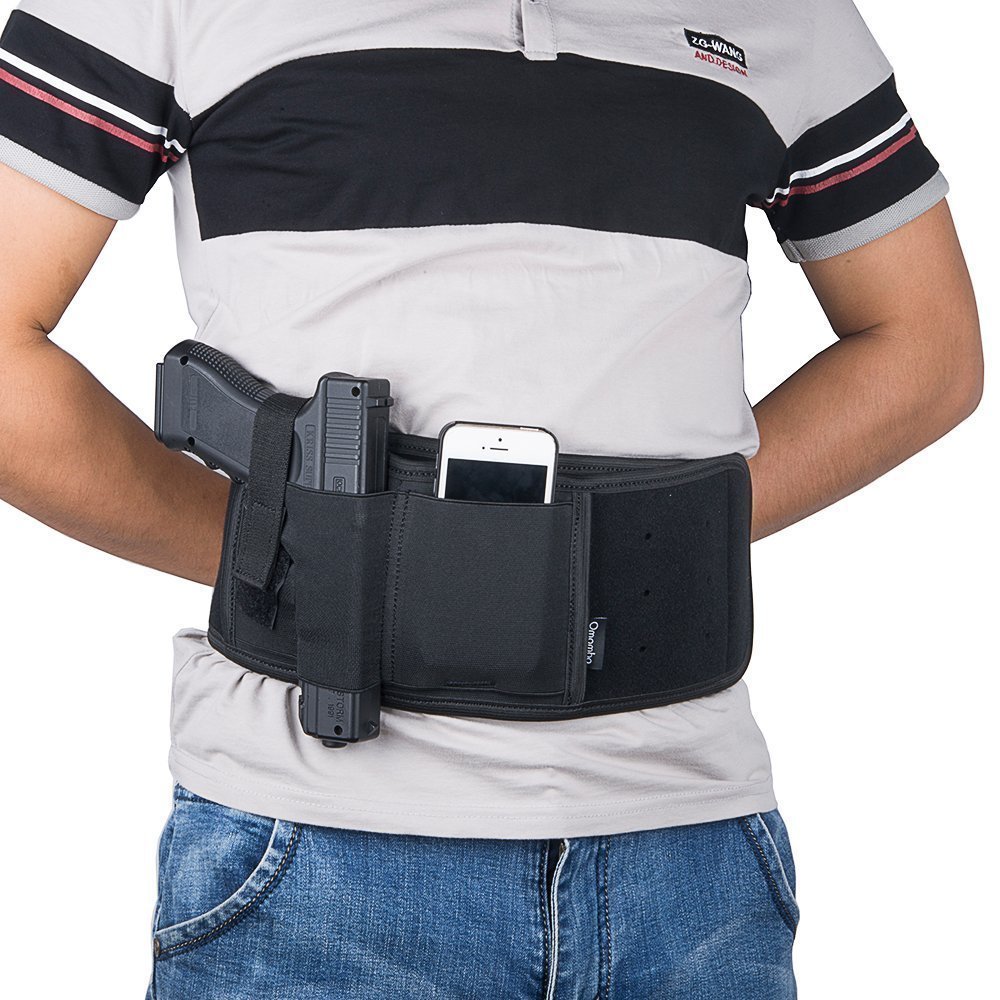 Tactical Adjustable Concealed Carry Elastic Belly Band Waist Pistol