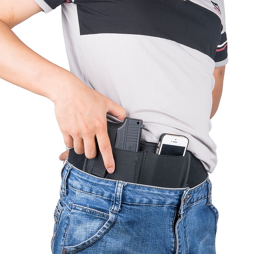 Tactical Adjustable Concealed Carry Elastic Belly Band Waist Pistol