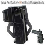 Tactical Movable Pistol Holsters for 1911 with Flashlight or Laser Mounted
