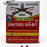 UNITED SHOT POWER RANGER FLAT HEAD (0.177CAL/4.5MM) 500/TIN AIRGUN PELLETS