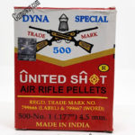 UNITED SHOT DYNA SPECIAL POINTED (0.177CAL/4.5MM) 500/TIN AIRGUN PELLETS
