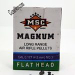 MSC-Magnum Flat Head 0.177 Cal/4.5mm 500/box Airgun Pellets