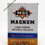 MSC-Magnum Round Head 0.177 Cal/4.5mm 500/box Airgun Pellets