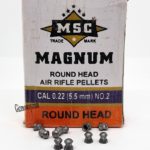 MSC-Magnum Round Head 0.22 Cal/5.5mm 500/box Airgun Pellets
