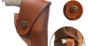 Vintage Style Belt Loop IOF Revolver .32 & Webley .32 Revolver Gun Holster