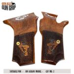 GunAlly IOF GSF Mark-2 Pistol Bhagat Singh Logo Wood Grip With Spring