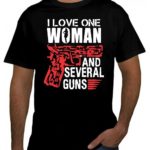 Gun Logo T-Shirt One Woman and Several Guns