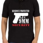 Gun Logo T-Shirt 9mm Security