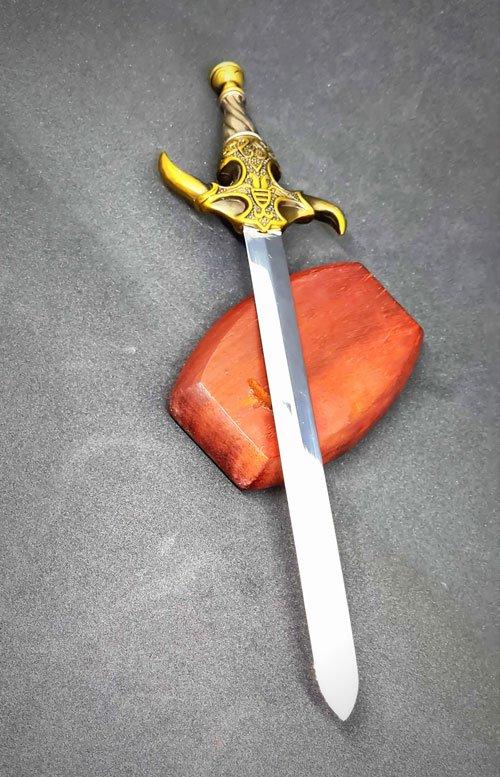 Classic Medieval Letter Opener Sword With Stand - Gizmoway