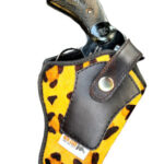 GunAlly Cheetah Pattern Leather Holster for 32 Bore Revolver