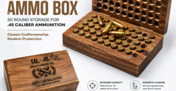 GunAlly Wooden Ammo Box for .45 Caliber