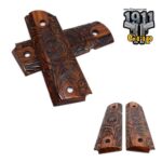 Wooden 1911 Pistol Grip Republic Star Logo