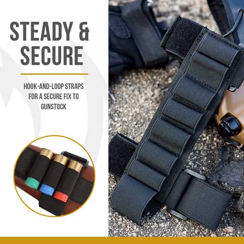 thumbnail image 2 of HWZ 8-Round Shotgun Shell Holder - Adjustable Forearm Or Buttstock Ammo Sleeve 2 of 14