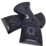 GunAlly IOF Revolver Wood Grip for Mark-2,3,4 Side Screw Royal King