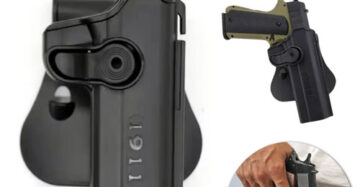 Tactical Finger Release Button Holster for 1911 Model Pistols