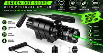 Tactical Green Dot Laser Sight Scope Barrel Mounted Laser Kit with Pressure Switch