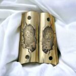 Golden Finish 1911 Luxury Grip Engraved Full Size Pistol Grip – Super Quality Brass Gun Grip