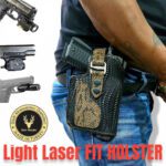 GunAlly Tactical OWB Holster Handgun Belt Holster Fit Gun with Laser or Light Attachment