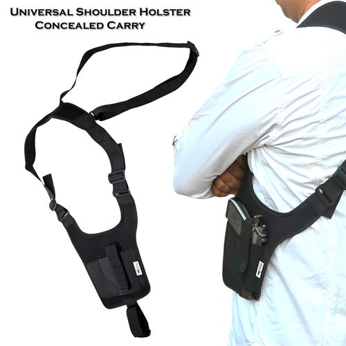 GunAlly Universal Shoulder Holster – Concealed Carry for Pistols and Revolvers