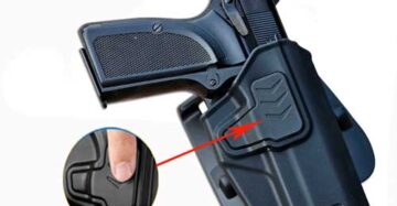 Police Pistol 9mm Browining Pistol Finger Release Paddle Holster Police Military Gun Cover