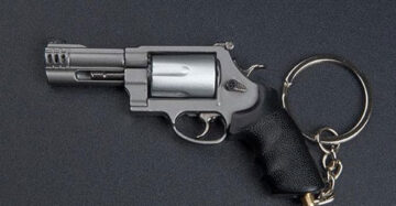Revolver Shape Toy Gun Miniature Metal Pistol Keychain Tactical Military Gift