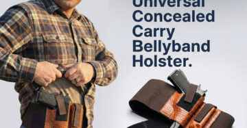 Premium Leather & Elastic Universal Concealed Carry Belly Band Holster – Comfort & Security
