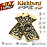 Kiehberg PPZ .32 ACP Pistol Brass Engraved Grips