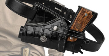 Comfertable or Concealed Carry Small Of Back SOB Fast Draw 1911 Leather With Strap OWB Carry Holster
