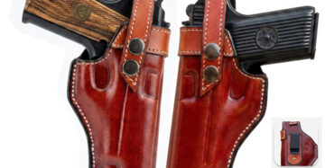 Premium Leather Belt Clip Holster – Multi-Fit for 1911 Colt, Webley .45, TT-30, and 9mm Browning