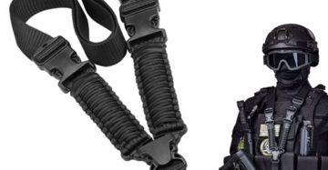 Tactical Sling – Vertical Single-Point Sling with Integrated Survival Paracord, Durable Nylon Webbing, and Quick-Release
