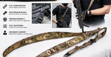 Tactical Adjustable Shoulder Sling with Quick Release  | Single/Dual Point Crossbody Sling