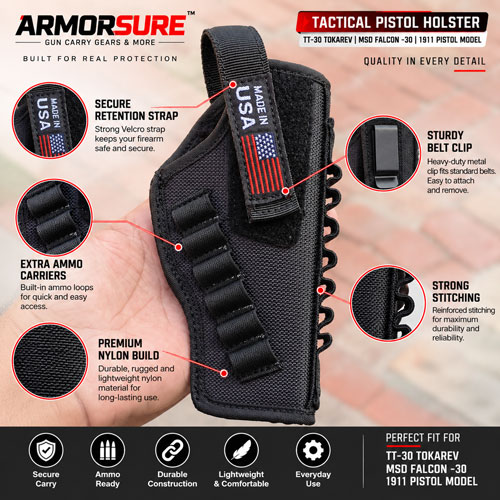 Armorsure TT-30 Tokarev / MSD Falcon-30 / 1911 Pistol Model Holster - Image 2